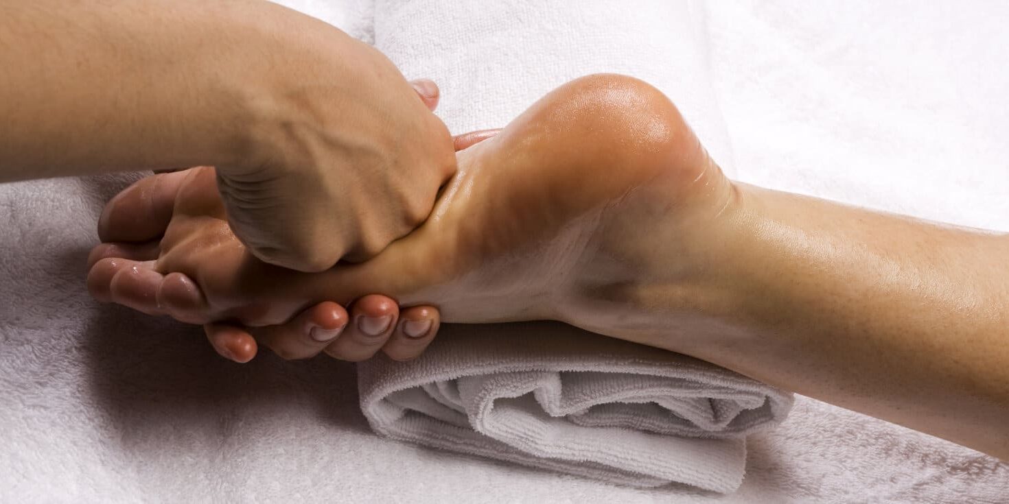 Close up of foot massage